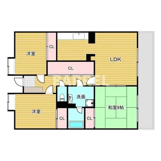サンライズコート緑地公園【1階】の間取り