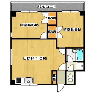 パークサイド大原【2階】の間取り