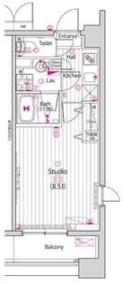 ガーラ・プレシャス清澄白河駅前【2階】の間取り