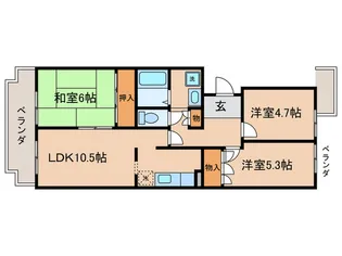 笠山清水マンション【3階】の間取り