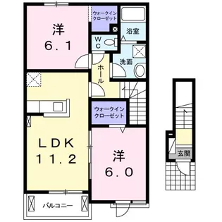 アントレ・ボヌール【2階】の間取り