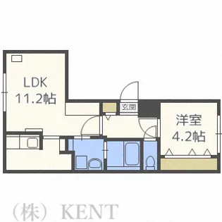 サルヴァトーレ発寒中央駅前【2階】の間取り