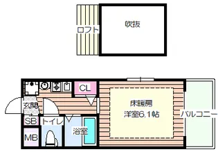 エステムコート新大阪Vソレックス【10階】の間取り