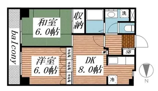 セゾン西船【3階】の間取り