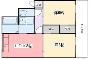 中村ハイツ【1階】の間取り