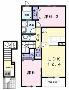 アルカンシェル コリーヌ1【2階】の間取り
