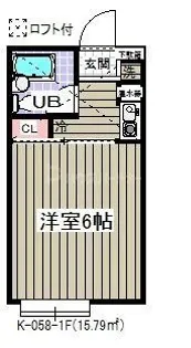 ハイツ こだいら【1階】の間取り