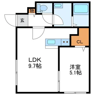 J-ecoa北27条 エコア北27条【3階】の間取り