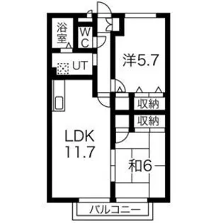 ハイランドコートII【1階】の間取り