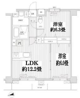 ロイヤルパレス【4階】の間取り