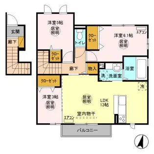 グランライト D【2階】の間取り