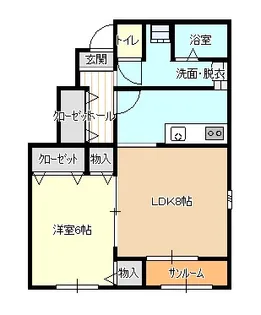 メゾンドゥカンパーニュ 1F【1階】の間取り