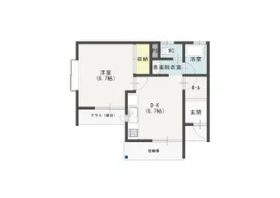 ハピネスB棟【1階】の間取り