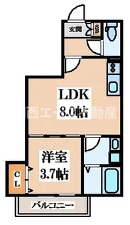 D porta refinard【1階】の間取り