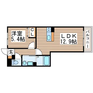 アビタシオン小田原長丁通【1階】の間取り
