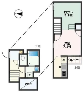ADC坪井【1階】の間取り