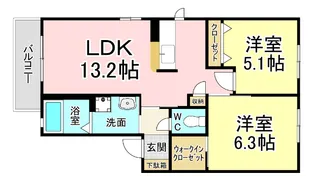 メゾン ド マシェリ A棟【2階】の間取り