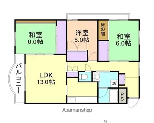 グリーンプラザ雑賀【3階】の間取り