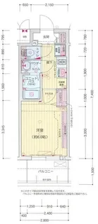 プレリス阿波座Bloom【9階】の間取り