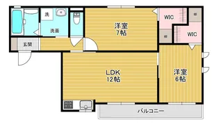 グリーンコート上牧【1階】の間取り