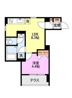 ラ・コリーヌ 藤【1階】の間取り