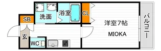 クローバーグランデ長居公園【6階】の間取り