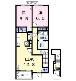 サンパティー B【2階】の間取り