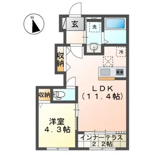 Chateau・Arv(シャトー・アルヴ)【1階】の間取り