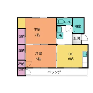 ヴィラナリー伊勢B【2階】の間取り