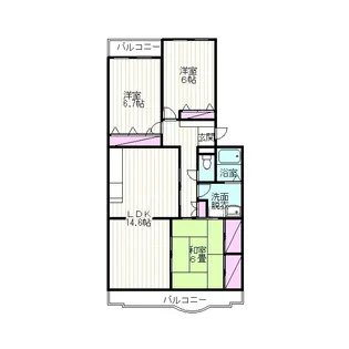 バロールK&Y【4階】の間取り