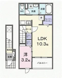 エレシエル【2階】の間取り