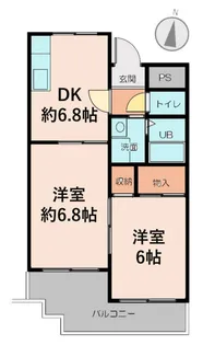 マンションサイワイ【2階】の間取り