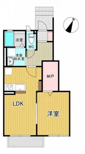 オレンジキューブI【1階】の間取り