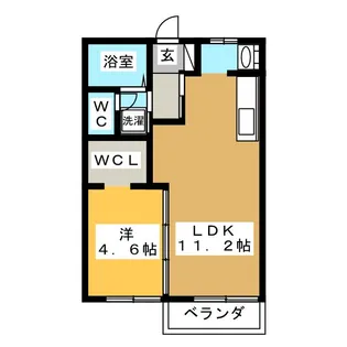 クレール恵那A【2階】の間取り
