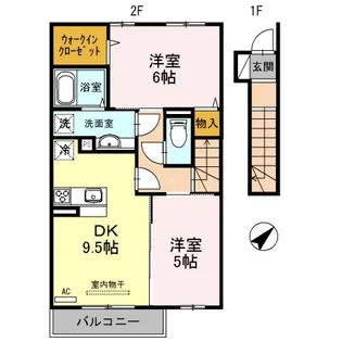 レ ジュネ【2階】の間取り