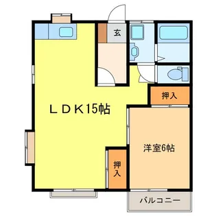 クレール鶴田【2階】の間取り