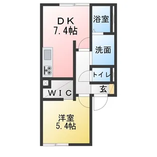ボナール朝倉【1階】の間取り