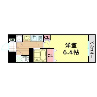 ブランドールM・西長堀【7階】の間取り