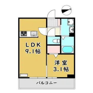 アールアイ南鍛冶町【1階】の間取り
