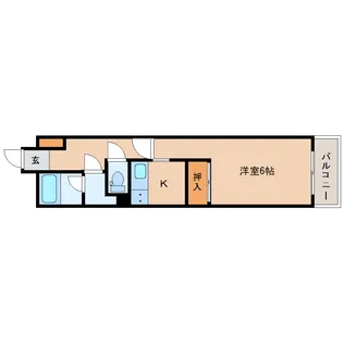 メゾン長喜城【4階】の間取り