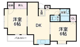 カーサ坂下【2階】の間取り