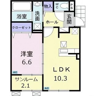 ベル・グレイス【1階】の間取り
