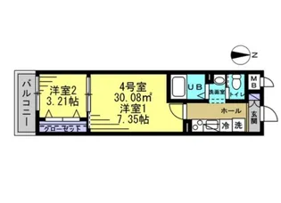 エスタディオ草加【2階】の間取り