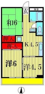 アーバンハイツ飯野【2階】の間取り