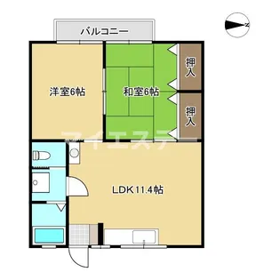 グリーンハイツIII【1階】の間取り