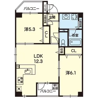 アーバン九品寺【3階】の間取り
