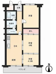 千成ハイツ【3階】の間取り