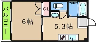 パールハウス粉浜【4階】の間取り