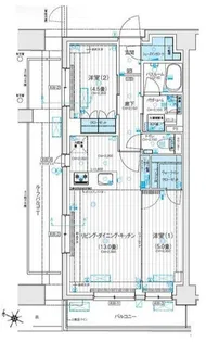 デュオステージ浦和岸町【5階】の間取り