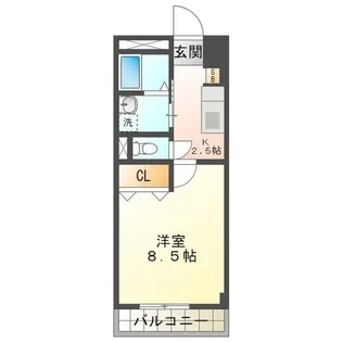 第六マンション一八【6階】の間取り